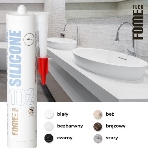 Pružný sanitárny silikón FOME FLEX biely 310ml PREMIUM kvalita