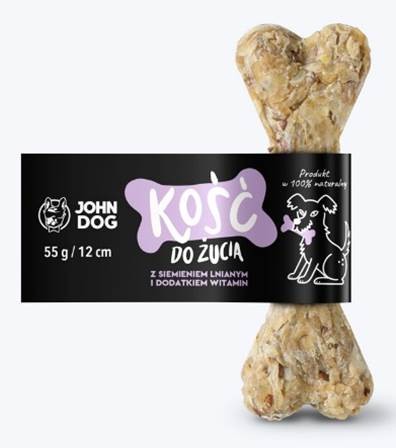 JOHN DOG ĽANOVÁ KOST, VITAMÍNY 55g 12cm