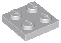 LEGO 3022 TANIER 2x2 svetlosivá NOVINKA == (10g) 16 ks