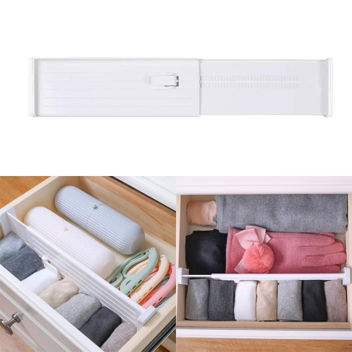 Organizér, nastaviteľná prepážka pre šatníkovú zásuvku 27 - 45 cm