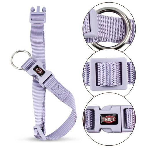 Prémiový obojok, pes, svetlá lila, S–M: 30–45 cm/15 mm