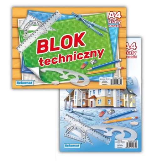 TECHNICKÝ BLOK biely 160g 10 listov A4 SCHÉMA