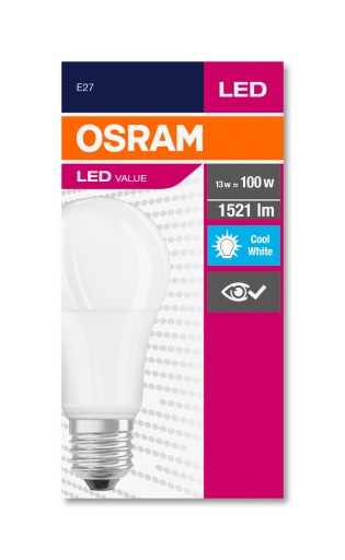 E27 LED žiarovka 14/100W 1521lm 200° 4000K neutrálna biela HODNOTA OSRAM