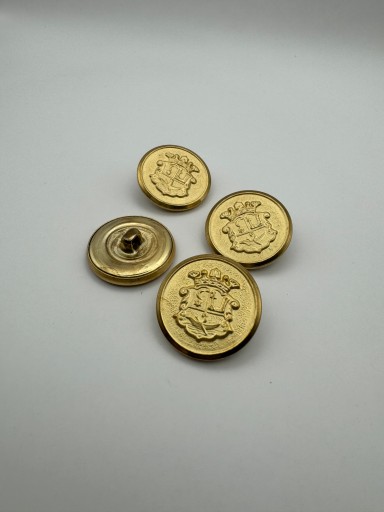 Zlatý kovový gombík na erb 20 mm