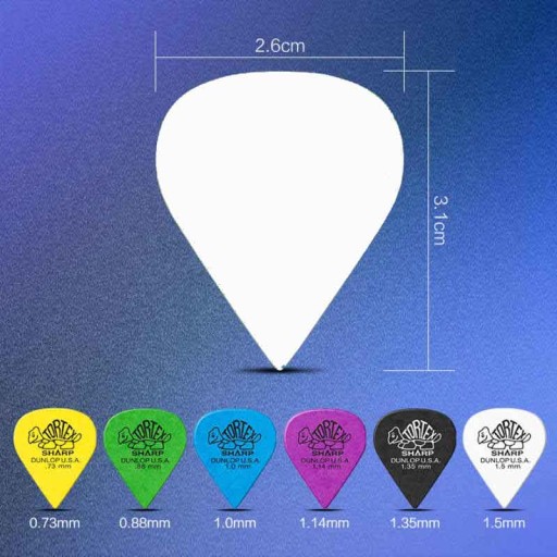 Gitarové trsátko Dunlop Tortex Sharp pre gitaru 1.5