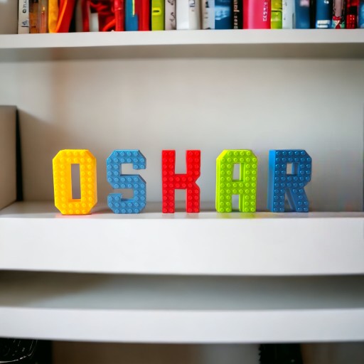 KAJAWIS LETKA 3D dekorácie stojace písmená v štýle LEGO NAME LETTER ECO