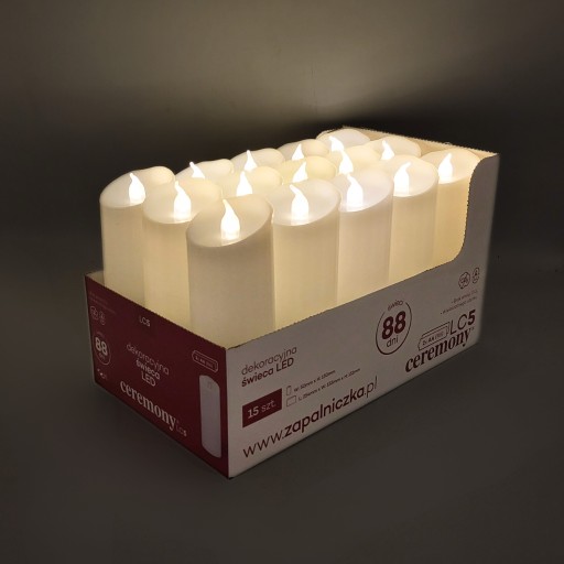 LED elektrická vložka do sviečky na sviečky 15 cm + batérie ZDARMA