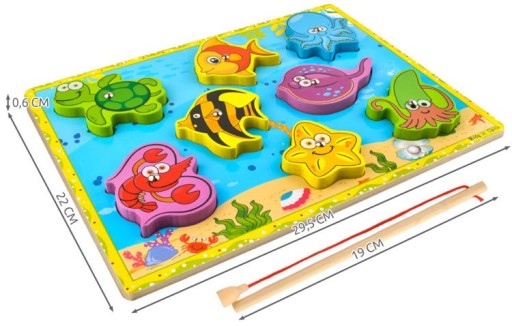 Drevené PUZZLE OCEAN FISH s magnetom PUZZLE