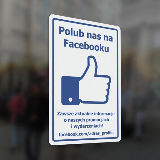 Lajkujte nás na Facebooku - nálepka 10x15, Facebook