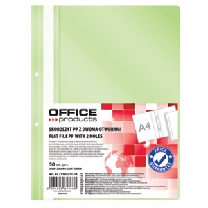 Zasúvacia zložka Office Products, 2-dierová, svetlozelená - 1 ks.
