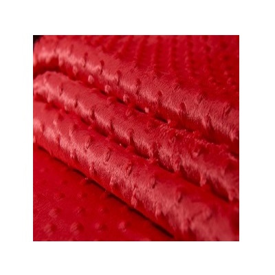 Fleece, materiál MINKY 22 - červený, super mäkký
