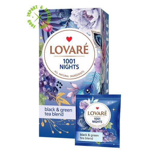 Čaj Lovare čierna a zelená zmes 1001 NOC 24 vrecúšok