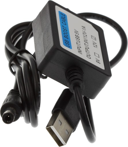 Adaptér USB Converter DC Plug 5,5x2,1 5V 12V 1A