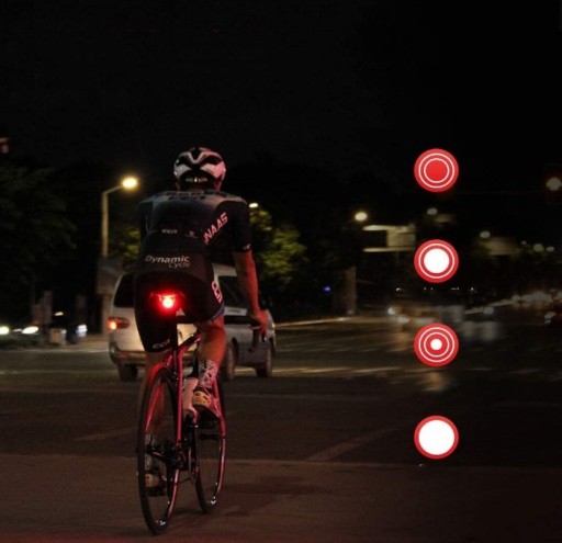 BIKE SVETLO ZADNÉ SVETLO ČERVENÉ LED VODEODOLNÉ 4 REŽIMY PREVÁDZKY