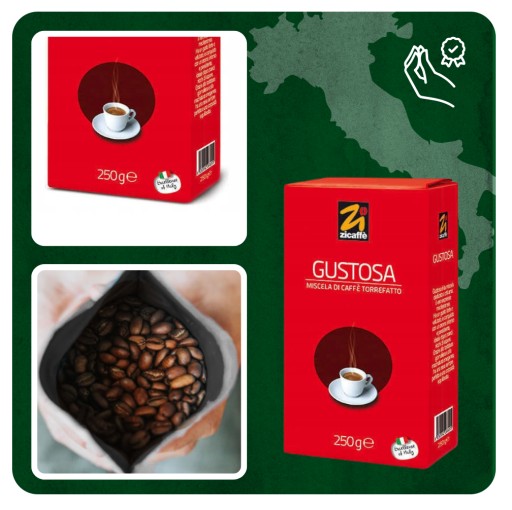 Zicaffe Gustosa 250g mletá káva