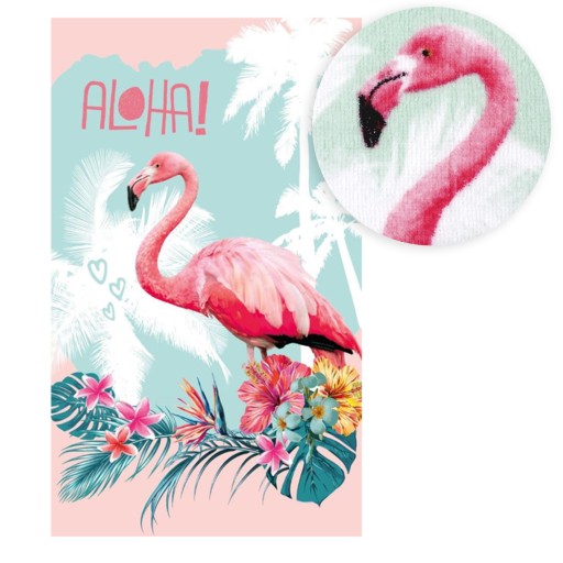 Osuška 30x50 cm do škôlky zvieratká Flamingo