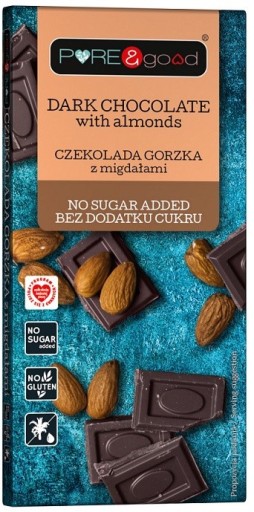 PURE & GOOD Bezlepková horká čokoláda s medom