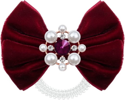 Invisibobble elastický pás Saténová mašľa Pearls Red