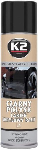 K2 Lesklý čierny akrylový lak 500 ml (L341)