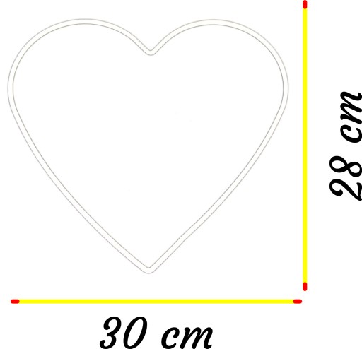 HEART lapač snov, BIELE kovové makramé, 30 cm