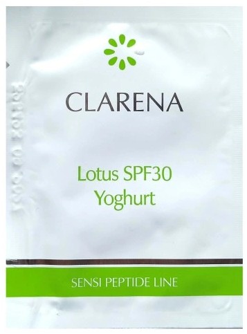 Clarena Lotus Joghurt 3 ml opaľovací krém s SPF 30