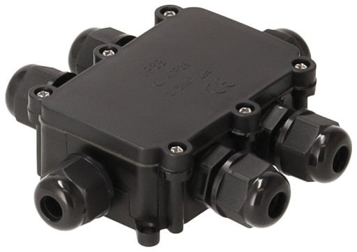 Hermetický elektrický box s tlmivkami 6x IP68 Vonkajší s kockou.
