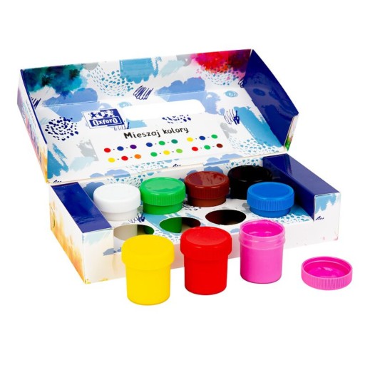 SCHOOL FARBY plagátové farby pre deti OXFORD 8 farieb 20ml INTENSIVE