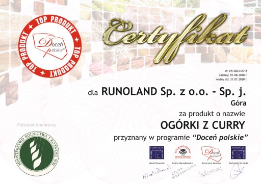 Nakrájané uhorky s CURRY Runoland - zdravý doplnok k vášmu jedlu