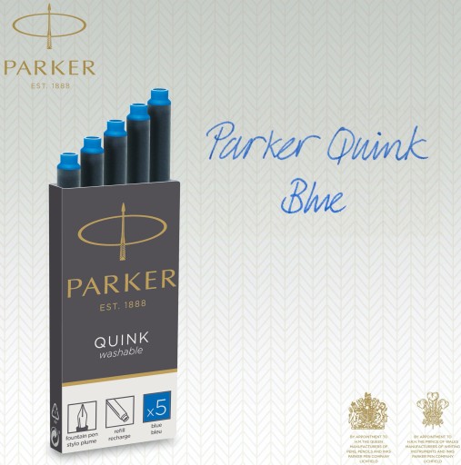 5 kusov vymazateľných perových náplní PARKER Blue