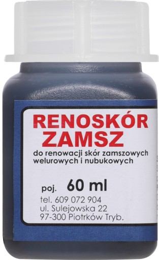 Farba na semiš, nubuk, velúr, Renoszkol, 60ml, modrá