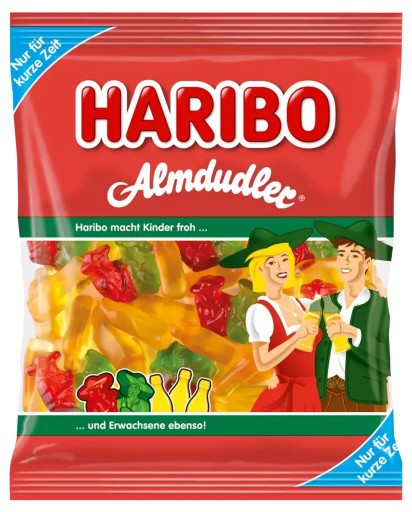 Haribo Almdudler Bylinné želé Malina Bez 160g