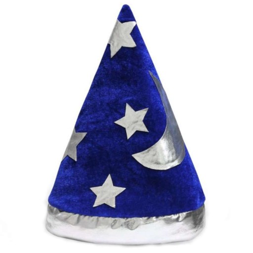 KLOBÚK, tmavomodré hviezdy WIZARD kúzelník kostým HALLOWEEN KARNEVAL