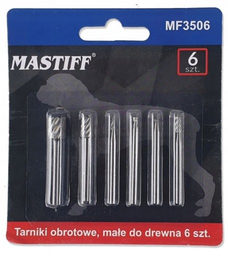 RAŠPLE NA DREVO, DRŽKOVÉ FRÉZY, 6 KS