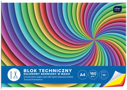 Interprint, farebný technický blok A4, 10 listov