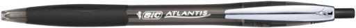 BIC ATLANTIS Mäkké automatické guľôčkové pero ČIERNA x 3