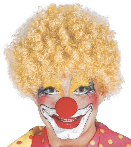 Blond syntetická kučeravá klaunská parochňa do vlasov
