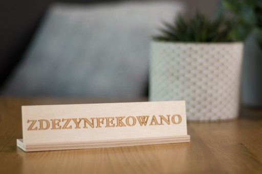 DEZINFECTED - Drevená ceduľka - Onlywood