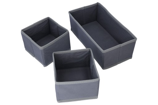 Organizér do zásuvky, ľanová vložka, 3 kusy