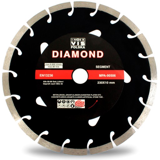 DIAMANTOVÝ BETÓNOVÝ ŠTÍT INTER-VIS 230 SEGMENT