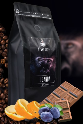 Čerstvo pražené kávové zrná 100% Arabica Uganda 50G pre kávovar na espresso