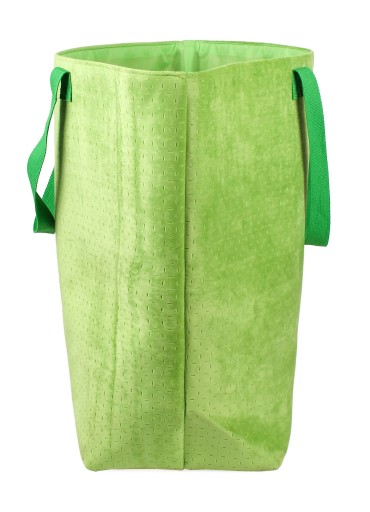 ZELENÁ VELVETOVÁ TAŠKA NA PRÁDLO XXL 70x25x55/80v cm