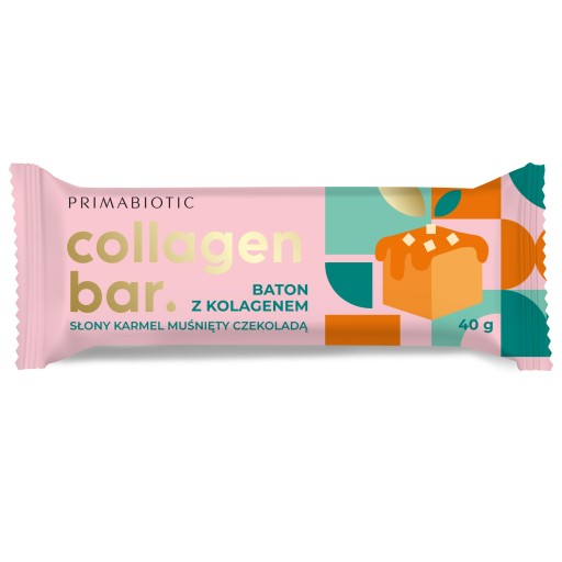 PrimaBiotic Collagen Bar Kokosová tyčinka s kolagénom, príchuť slaný karamel 40g