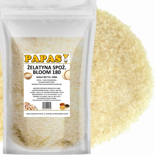 FOOD GELATINE 180 BLOOM 200G kĺby, kosti KVALITA! | PAPAS
