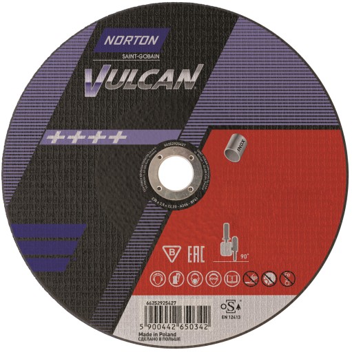 Štít 125x1x22 kov/inox Vulcan Norton Saint-Gob