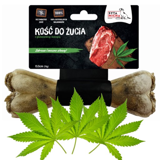 Žuvacia kosť pre psov pre pevné kĺby, 13,5 cm, náplň, lahodná pochúťka