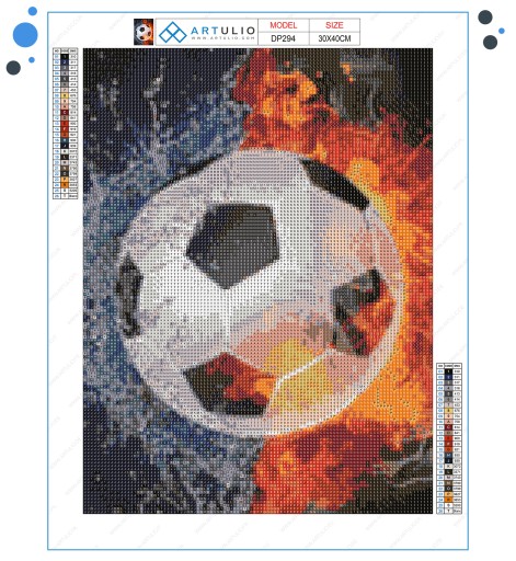 Diamantové vyšívanie diamantová maľba mozaika pre deti 5d Futbalový šport