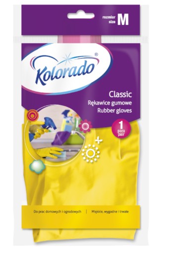 Colorado - Gumové rukavice pre domácnosť, žlté - M