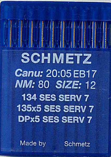 Schmetz strojové ihly 135x5 80 SES SERV 7 10 ks