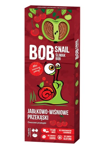 BOB SNAIL jablkovo-čerešňový snack bez cukru 30g