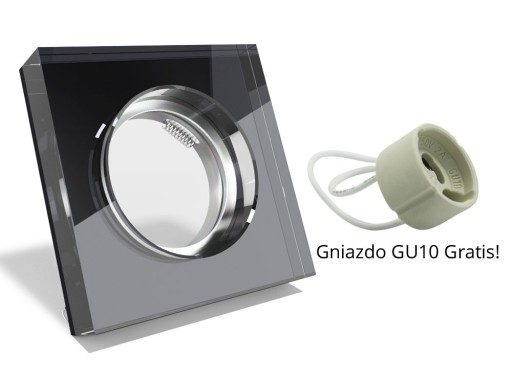 GU10 SKLENENÉ STROPNÉ SVIETIDLO HRÚBKA 20MM